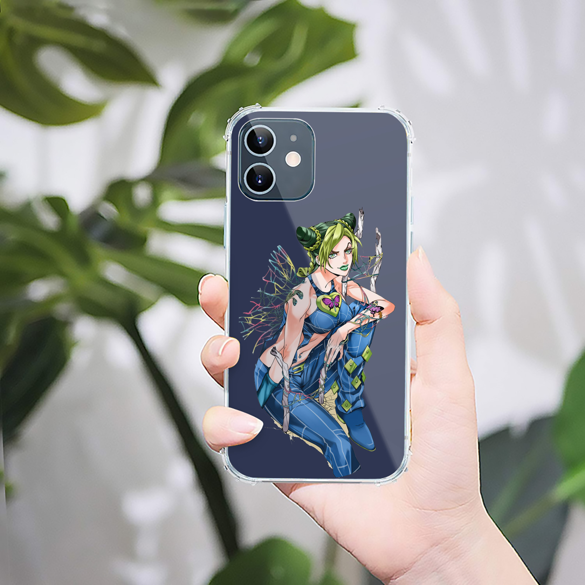 （画像用） "ジョジョの奇妙な冒険 くうじょう ジョリーン JoJo's Bizarre Adventure Jolyne Cujoh " 【iPhone 12シリーズ対応】透明スマホケース（クリアソフトケース）